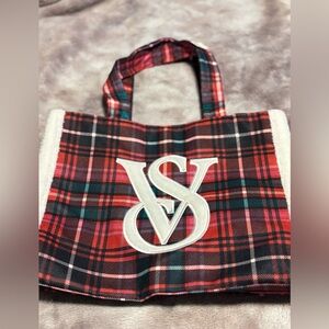 Victoria secret Plaid Tote Bag with Black Interior